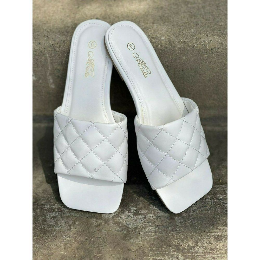 MATA Dulce Sandals Slides Summer Spring Black White and Nude New Multiple Sizes - Picture 4 of 4